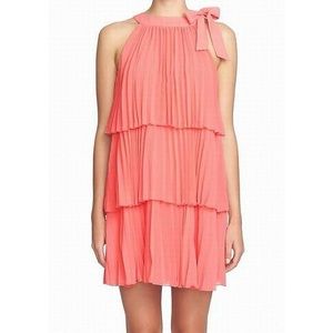 New CeCe Pleated Dress Ginger Pink Size 2